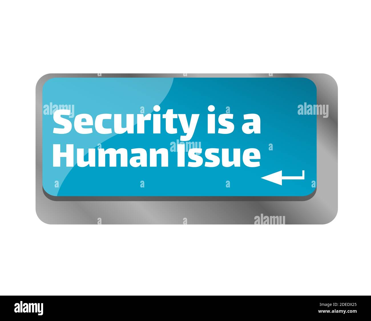 Security is a human issue . Close up of keyboard, enter computer key. Stock Photo