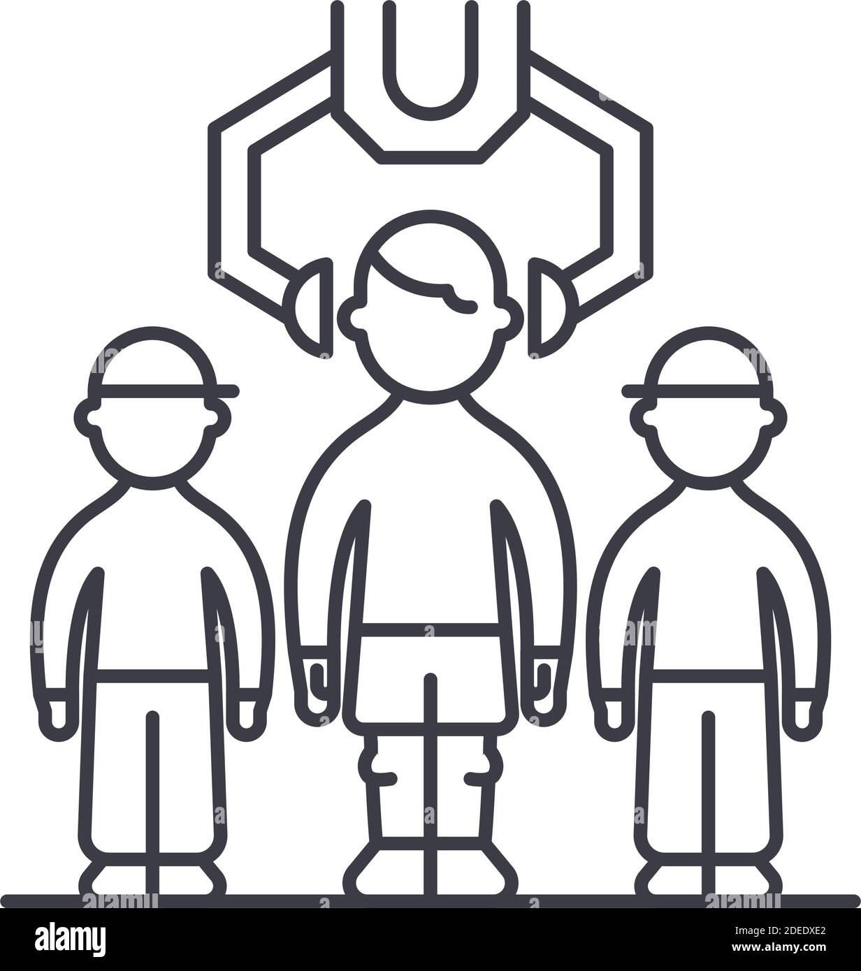 Human resources concept icon, linear isolated illustration, thin line ...