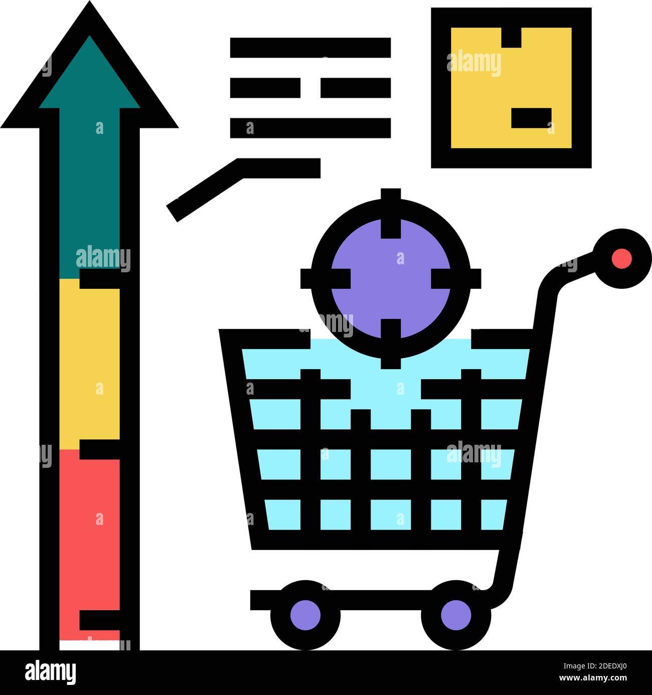 sales data visualization color icon vector illustration Stock Vector ...