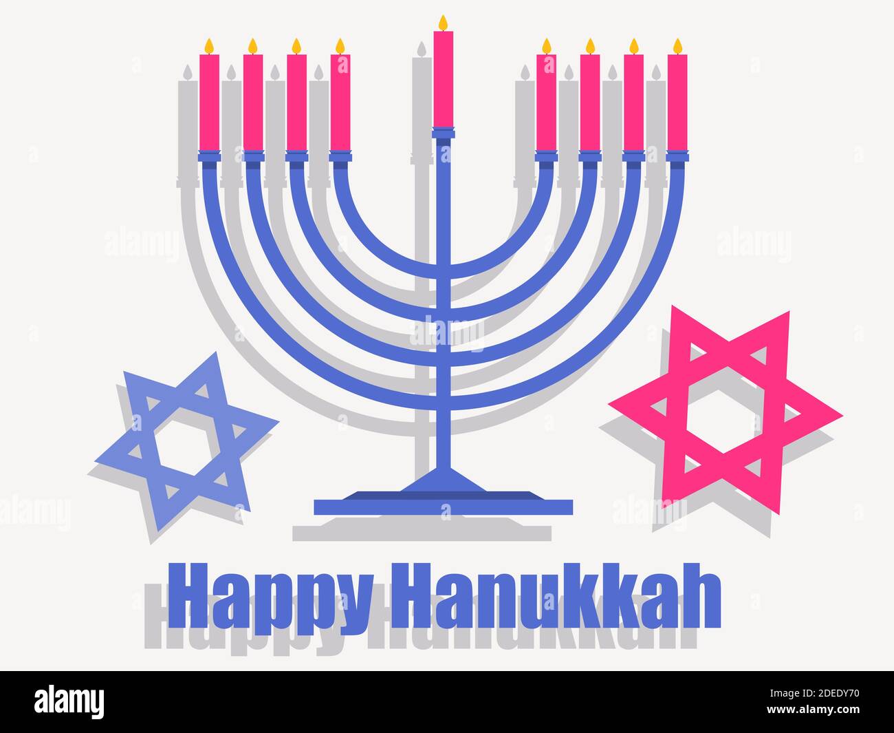 Star Of David Hanukkah Menorah Stock Photo 119287345
