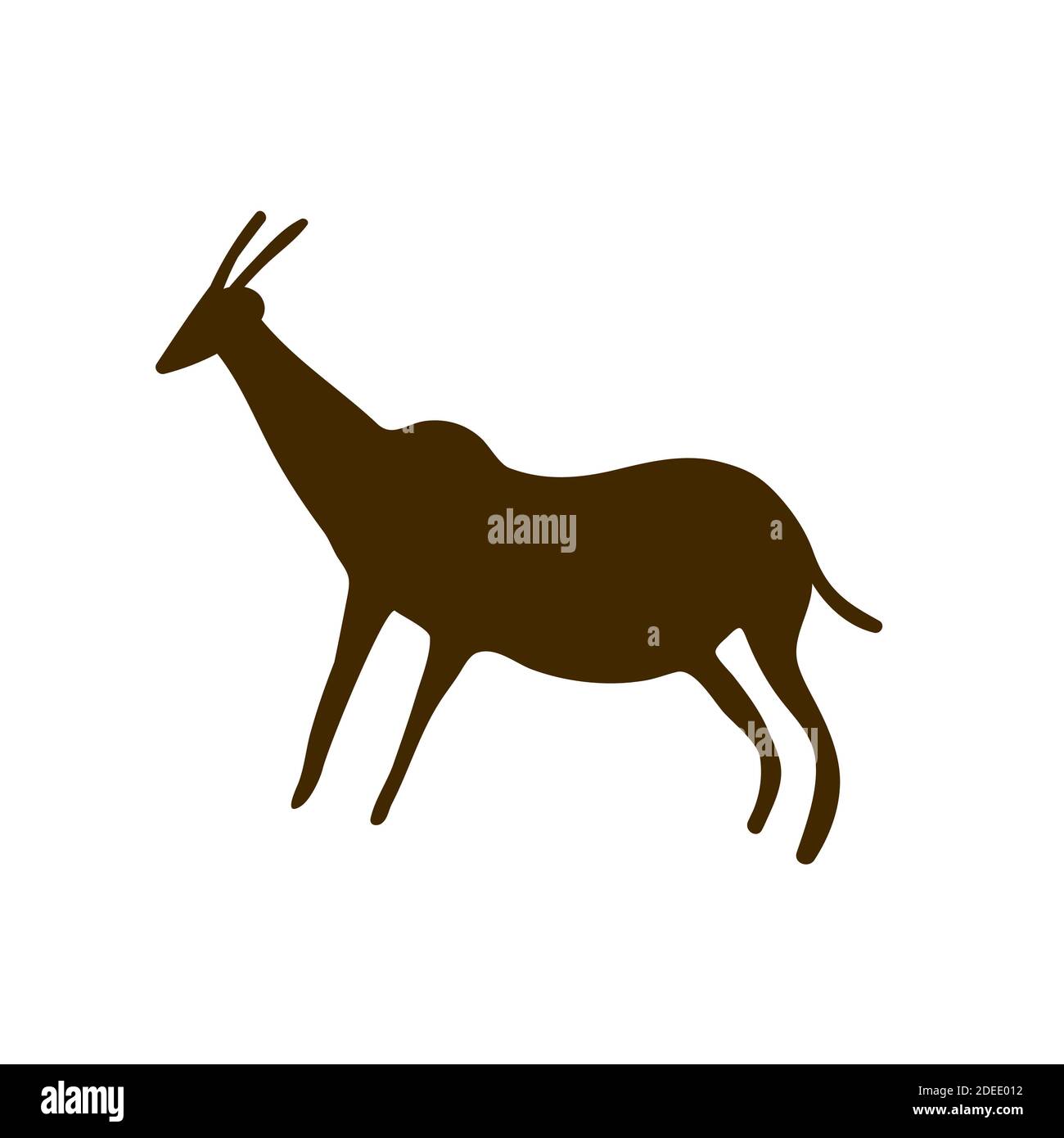 Antelope Cave paintings - ancient hand-painted petroglyphs. A