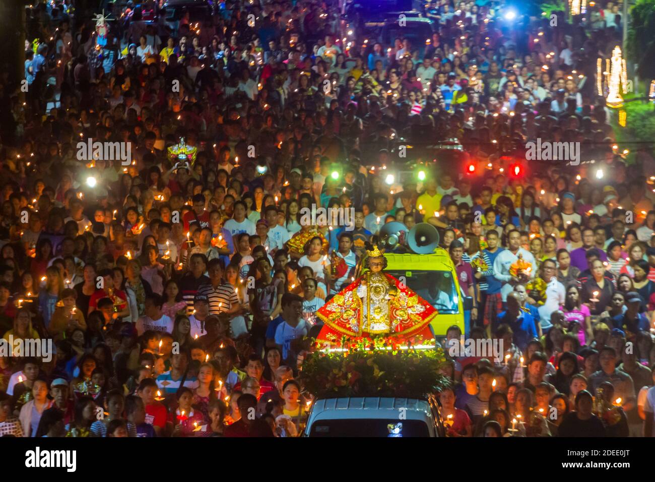 The Sto Nino religious procession in Cebu, Philippines Stock Photo