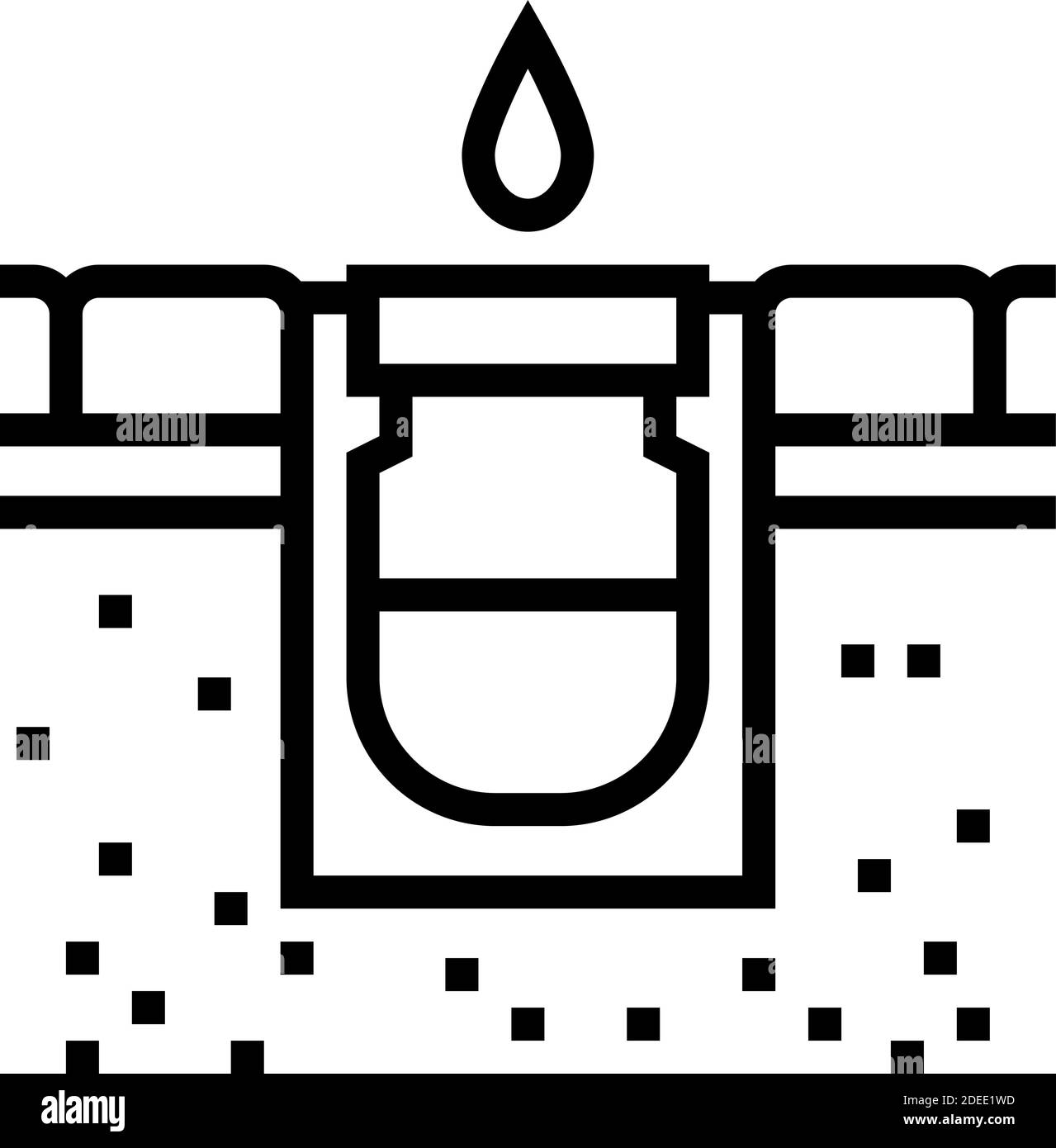 drainage system road line icon vector illustration Stock Vector Image ...