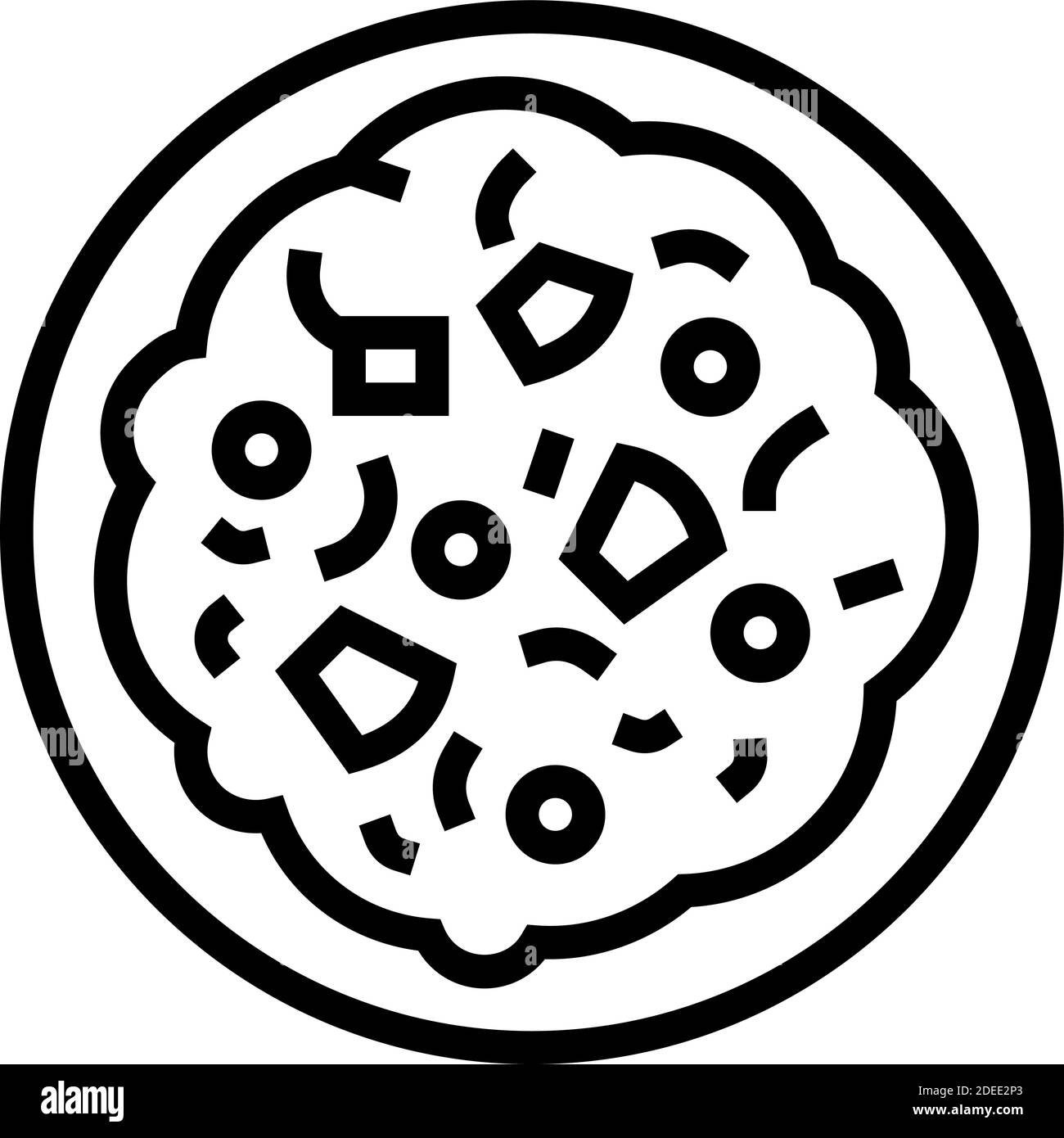 poridge oatmeal in bowl line icon vector illustration Stock Vector
