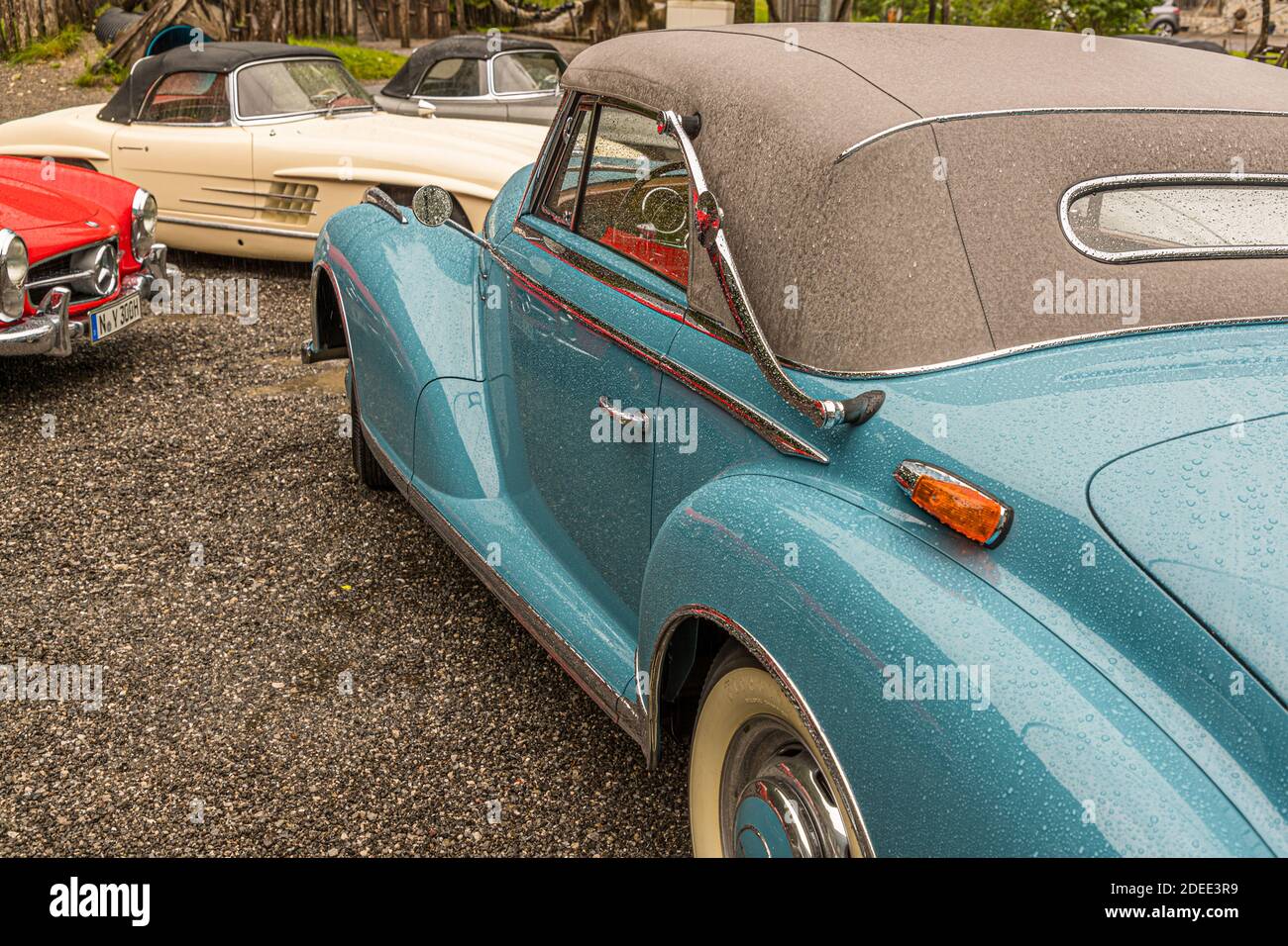 Oldtimer Daimler Mercedes Benz Cars in Reutte, Austria Stock Photo