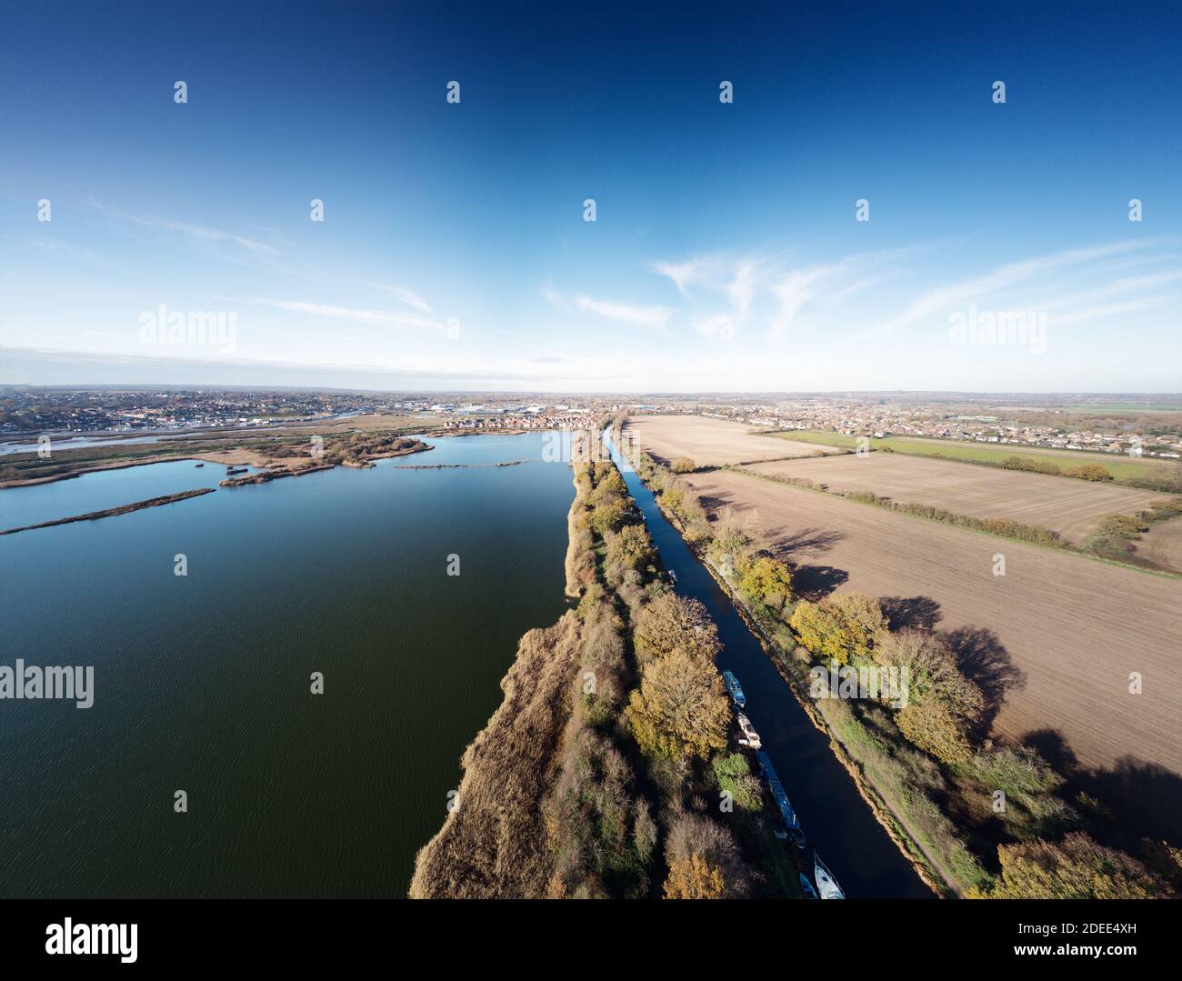 aerial view of the village heybridge in essex Stock Photo Alamy
