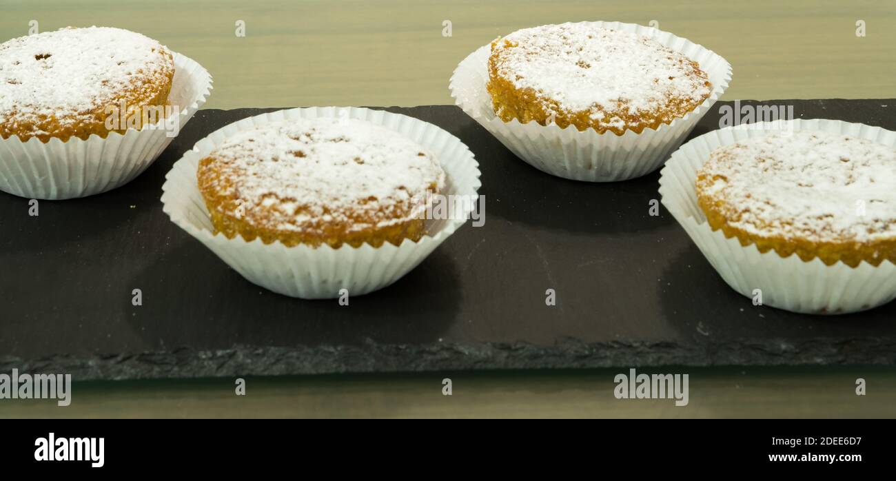 Lorvao pastries, regional sweet from Coimbra area made with egg yolks and almonds Stock Photo