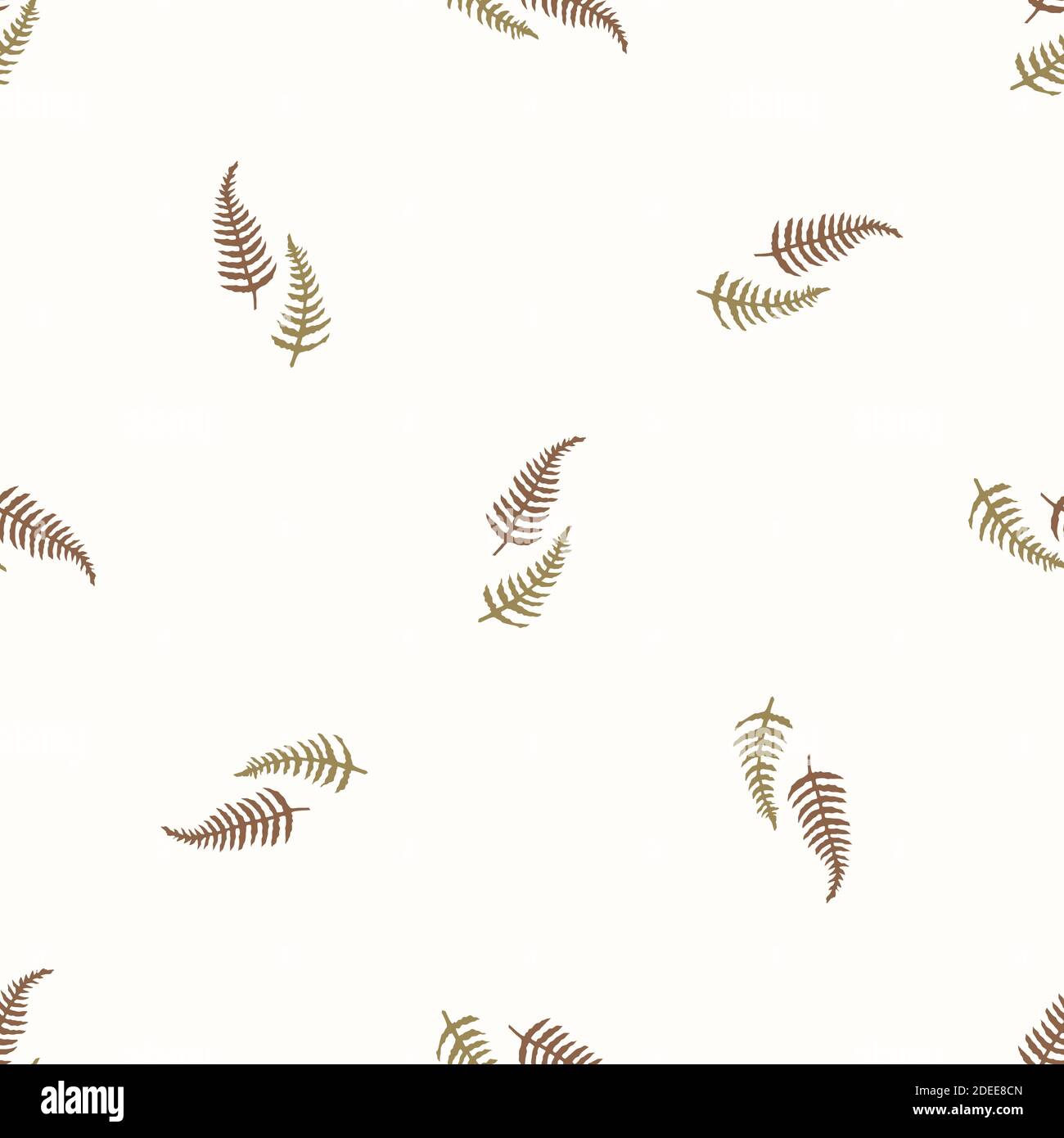 Seamless background countryside fern gender neutral pattern. Whimsical ...