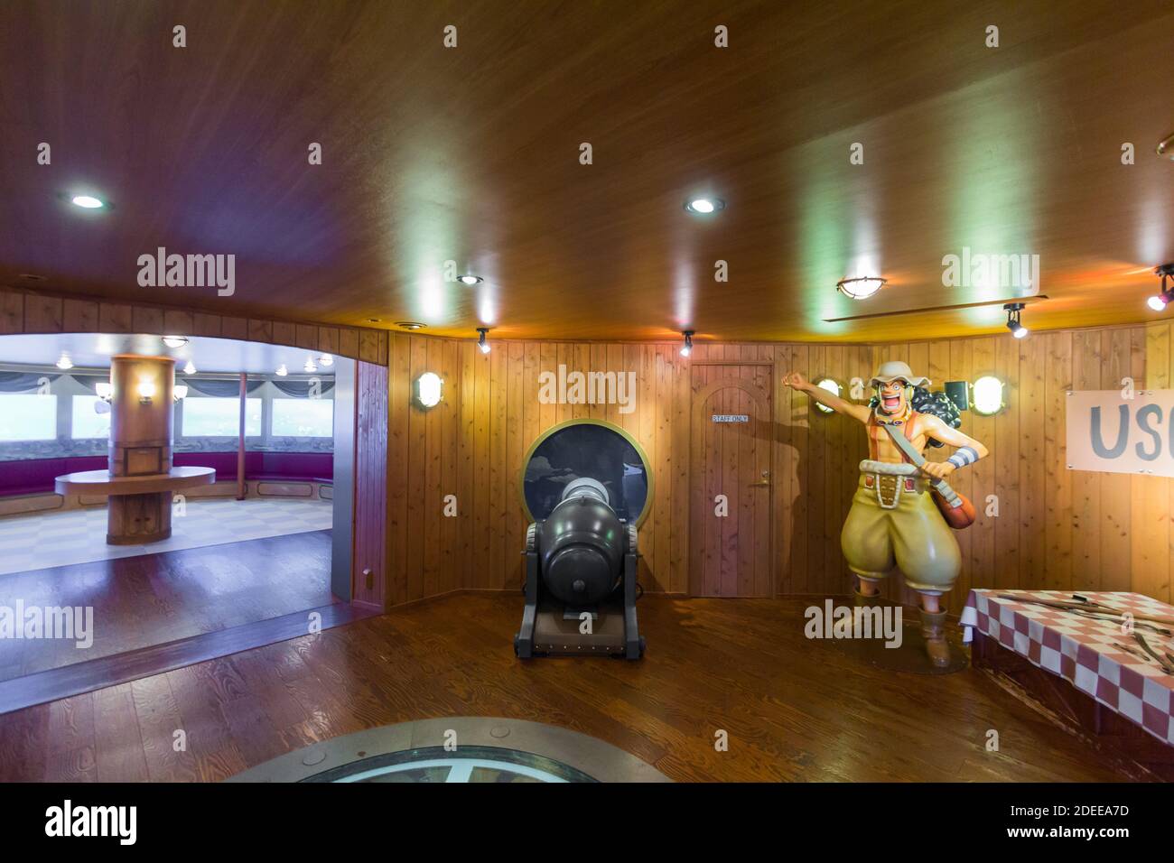 The Thousand Sunny Boat Popularized In The One Piece Manga In Laguna Ten Bosch In Gamagori Aichi Japan Stock Photo Alamy