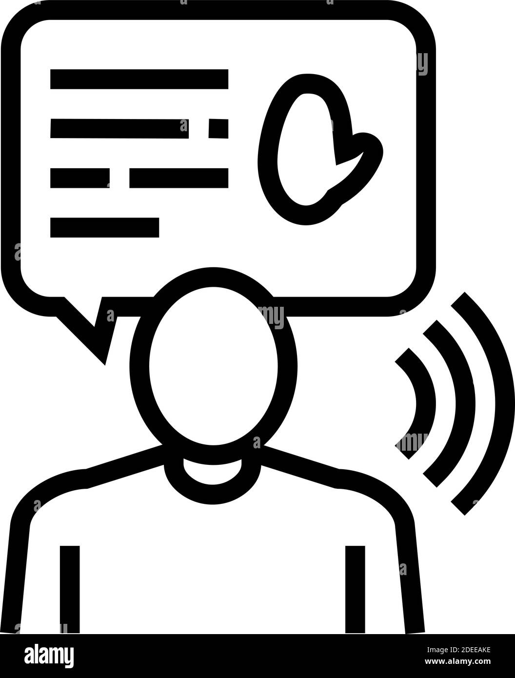 human greeting speech line icon vector illustration Stock Vector Image ...