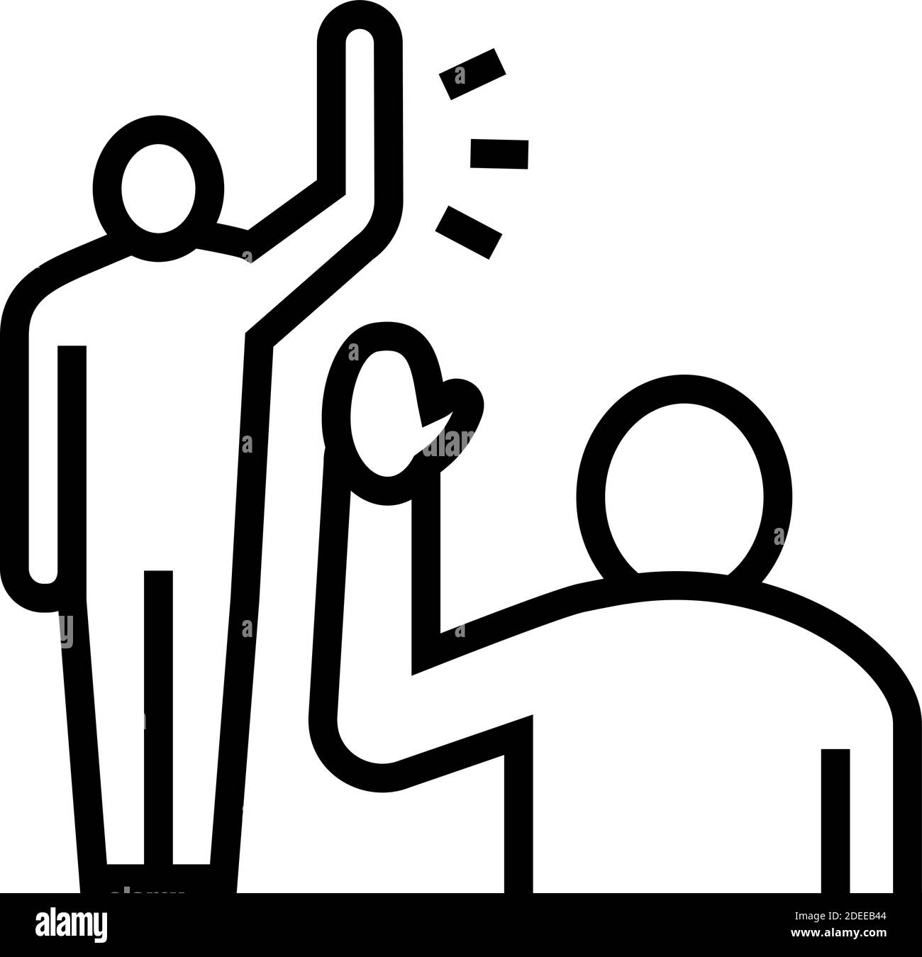 human greeting line icon vector illustration Stock Vector Image & Art ...