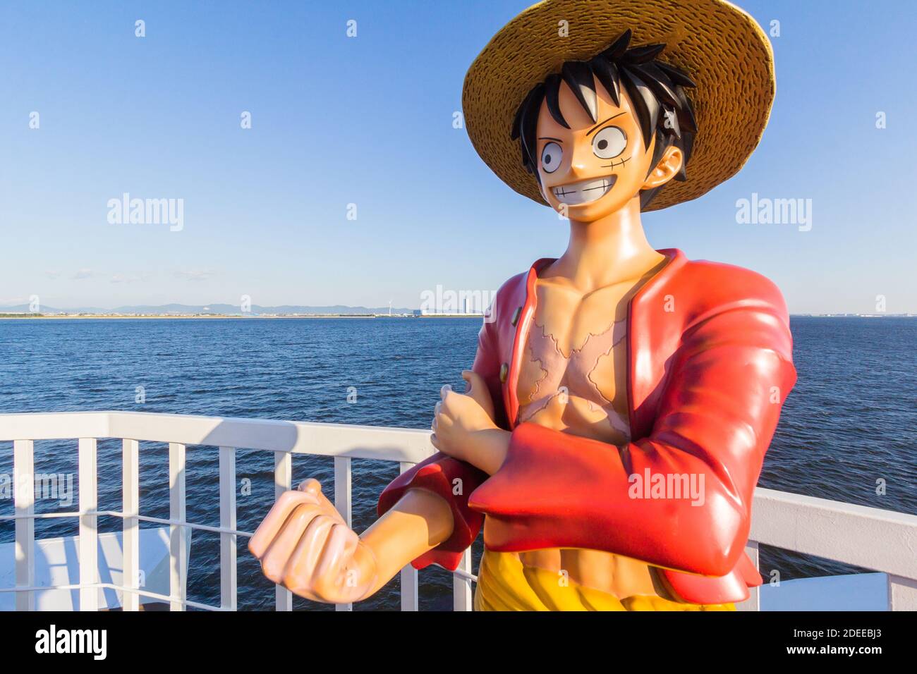 The Thousand Sunny boat popularized in the One Piece manga in Laguna Ten Bosch in Gamagori, Aichi, Japan Stock Photo