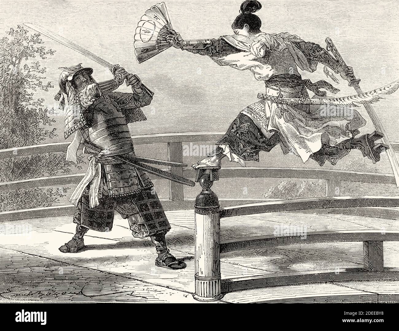 Youshitsune samurai fighting, great and popular warrior in Japanese