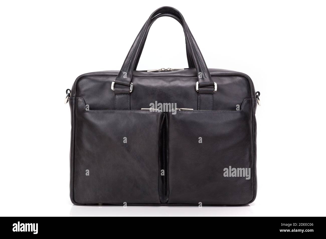 Black leather laptop bag hi-res stock photography and images - Alamy