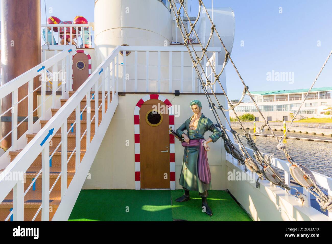 The Thousand Sunny Boat Popularized In The One Piece Manga In Laguna Ten Bosch In Gamagori Aichi Japan Stock Photo Alamy