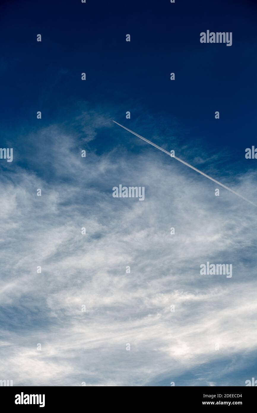 A vertical low angle shot of the beautiful sky Stock Photo - Alamy