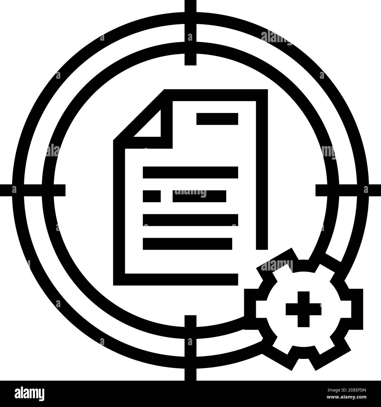 target system file line icon vector illustration Stock Vector Image ...