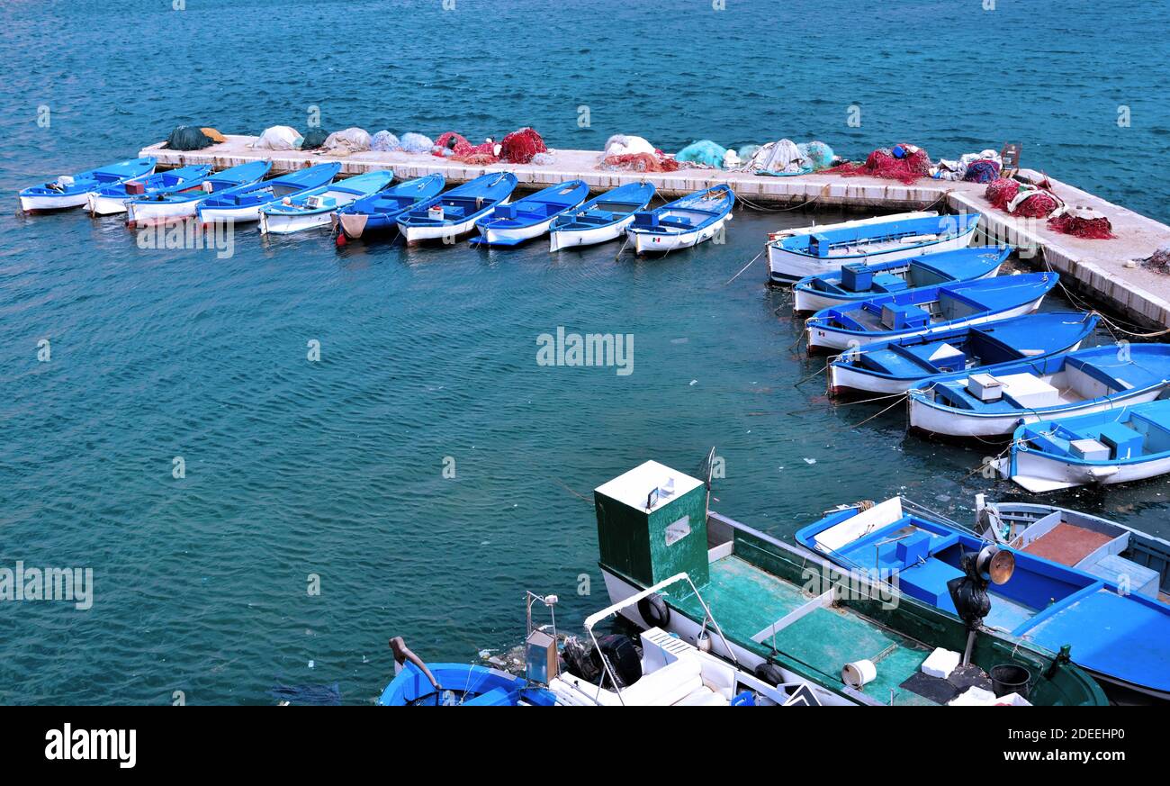 the touristic port of Gallipoli Puglia Italy Stock Photo