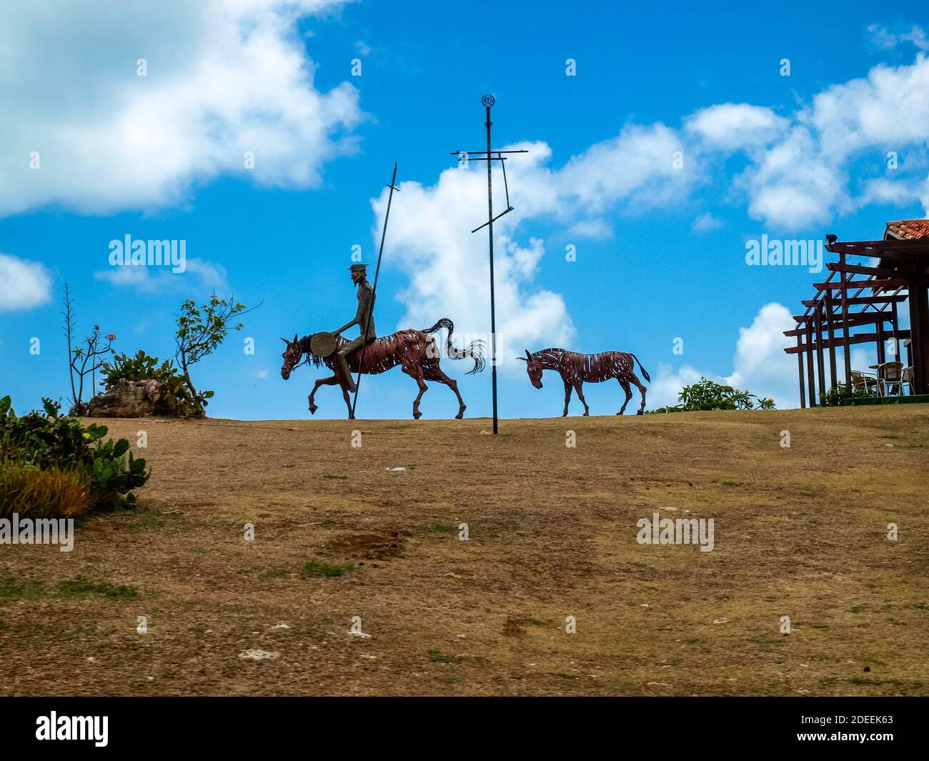 Iron horses of Cuba. Cuban spring - Beautiful tropical landscape Stock Photo
