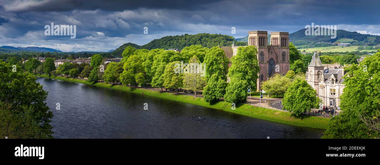 Inverness Cathedral The Cathedral Church of St Andrew by the River Ness in Inverness Highland Scotland Stock Photo
