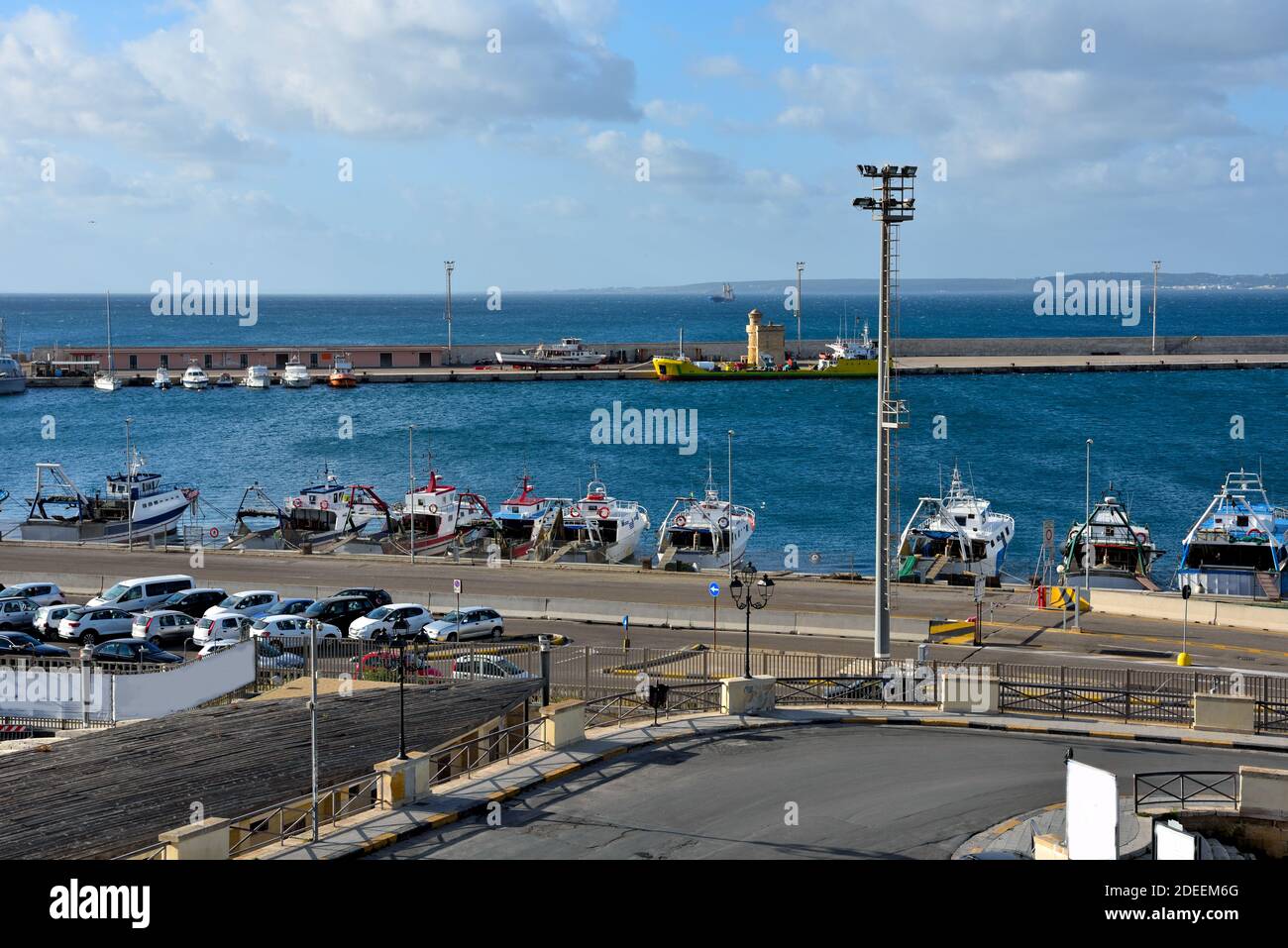 the touristic port of Gallipoli Puglia Italy Stock Photo