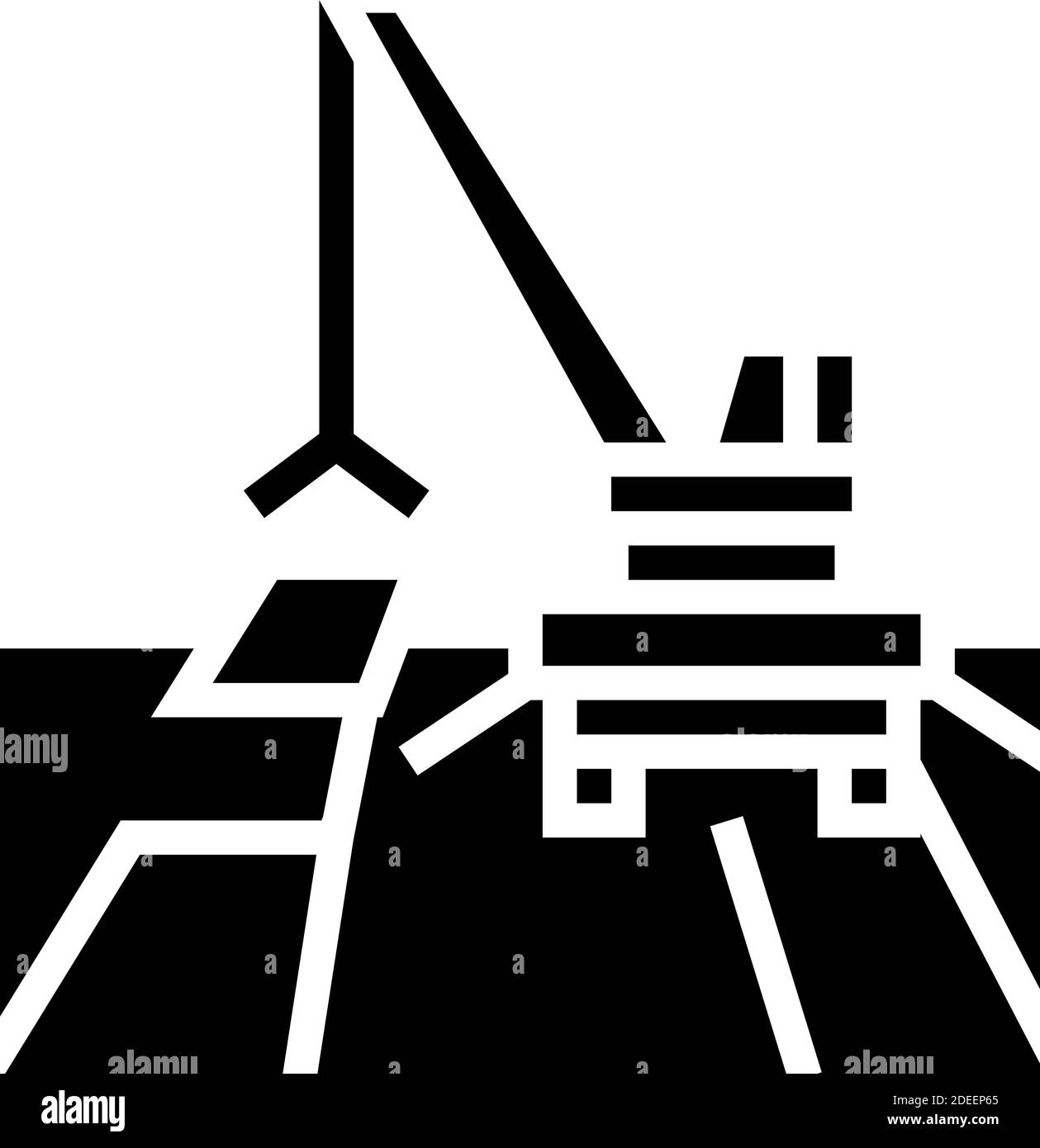 crane road construction glyph icon vector illustration Stock Vector ...