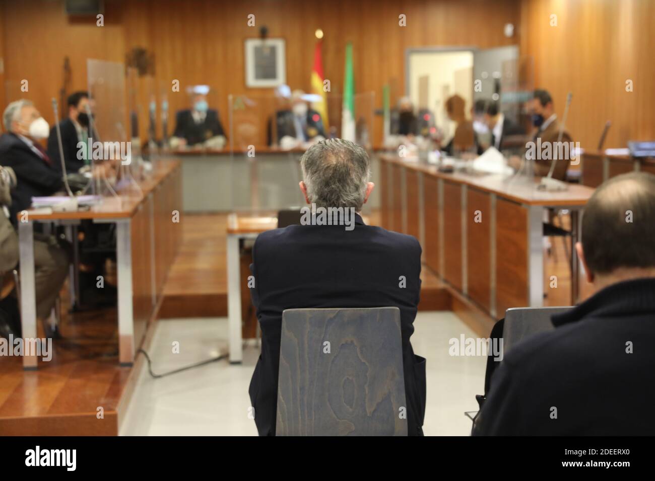 November 30, 2020: 30 November 2020 ( Malaga) Juan Antonio Roca again goes to the courts while the exact number of pending cases arising from urban corruption on the Costa del Sol in the Malaya case is ignored. Roca has appeared in person at the City of Justice, while MuÃ±oz has testified by videoconference due to his state of health. It is a population at risk and prefers to avoid any incidence when going out on the street (Credit Image: © Lorenzo CarneroZUMA Wire) Stock Photo