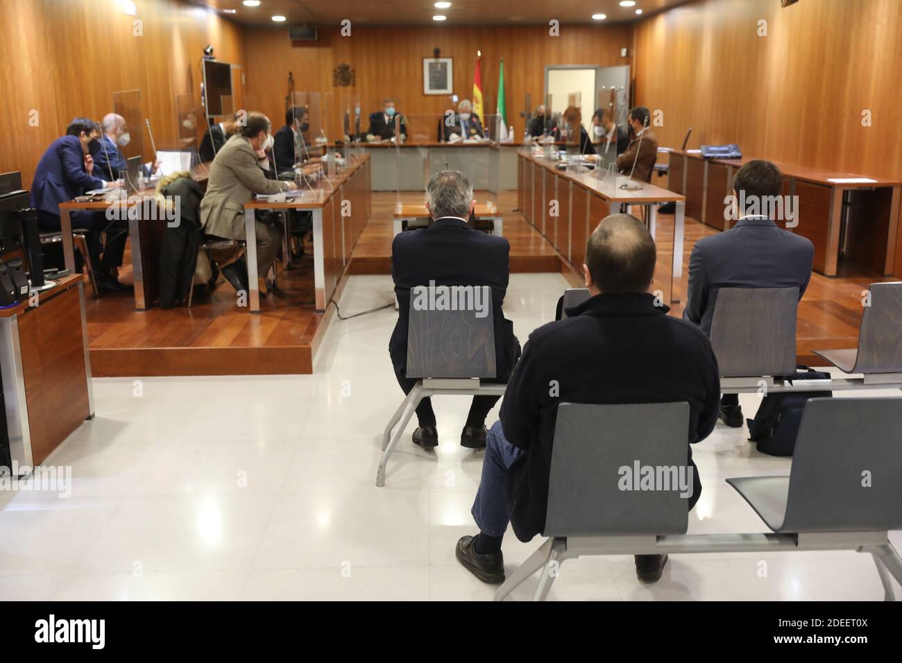 November 30, 2020: 30 November 2020 ( Malaga) Juan Antonio Roca again goes to the courts while the exact number of pending cases arising from urban corruption on the Costa del Sol in the Malaya case is ignored. Roca has appeared in person at the City of Justice, while MuÃ±oz has testified by videoconference due to his state of health. It is a population at risk and prefers to avoid any incidence when going out on the street (Credit Image: © Lorenzo CarneroZUMA Wire) Stock Photo