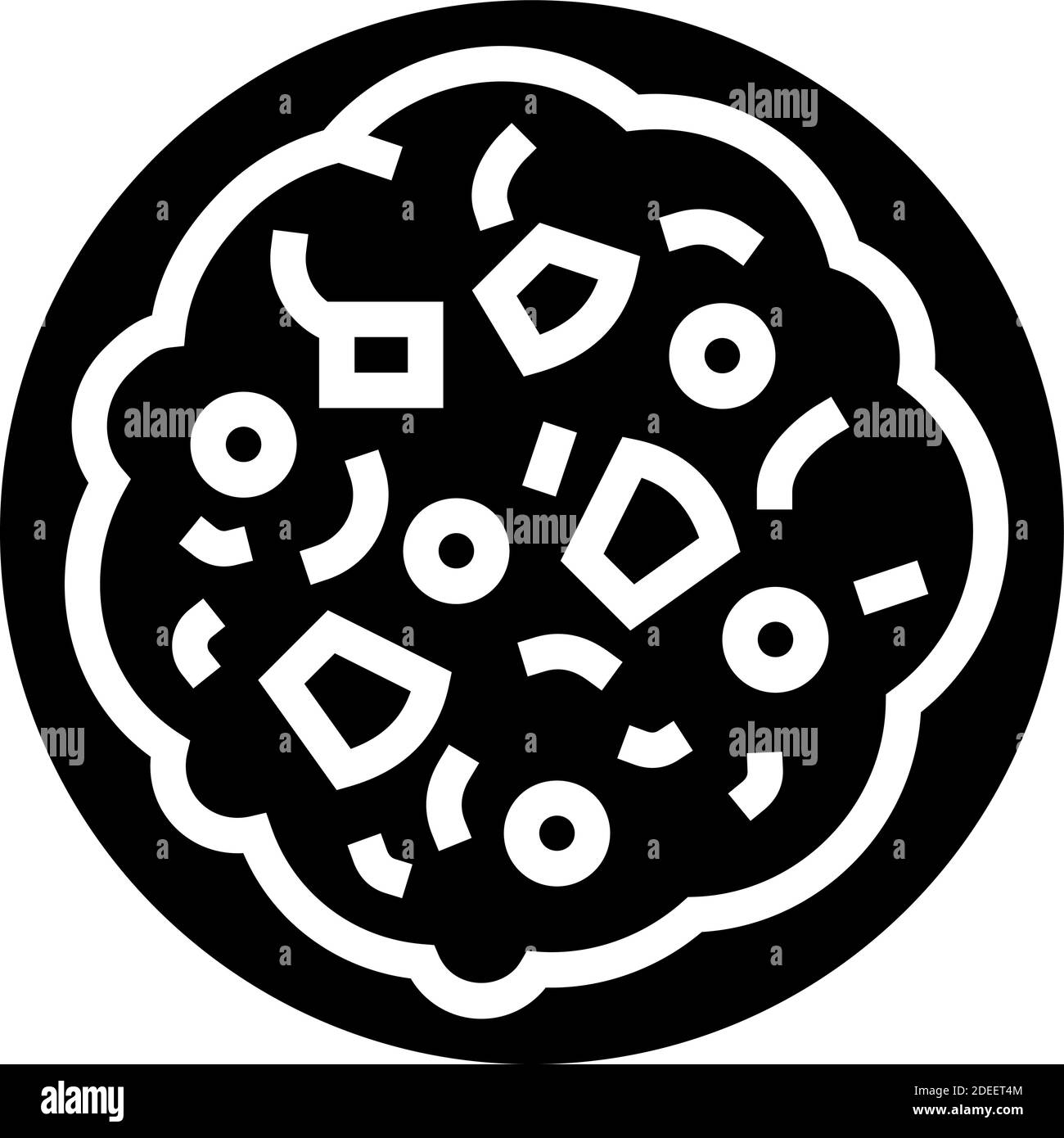 poridge oatmeal in bowl glyph icon vector illustration Stock Vector