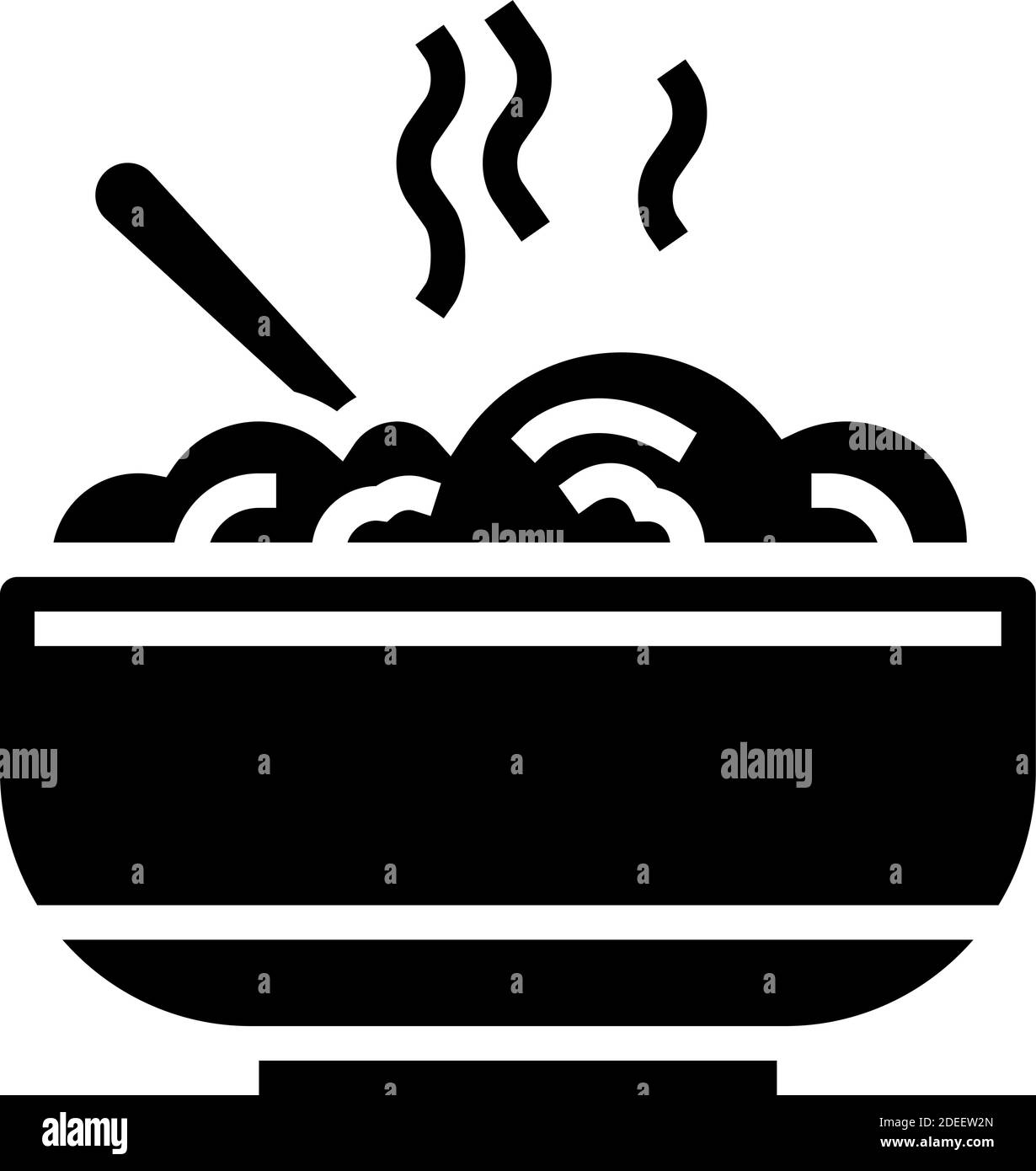 delicious boiled oatmeal glyph icon vector illustration Stock Vector