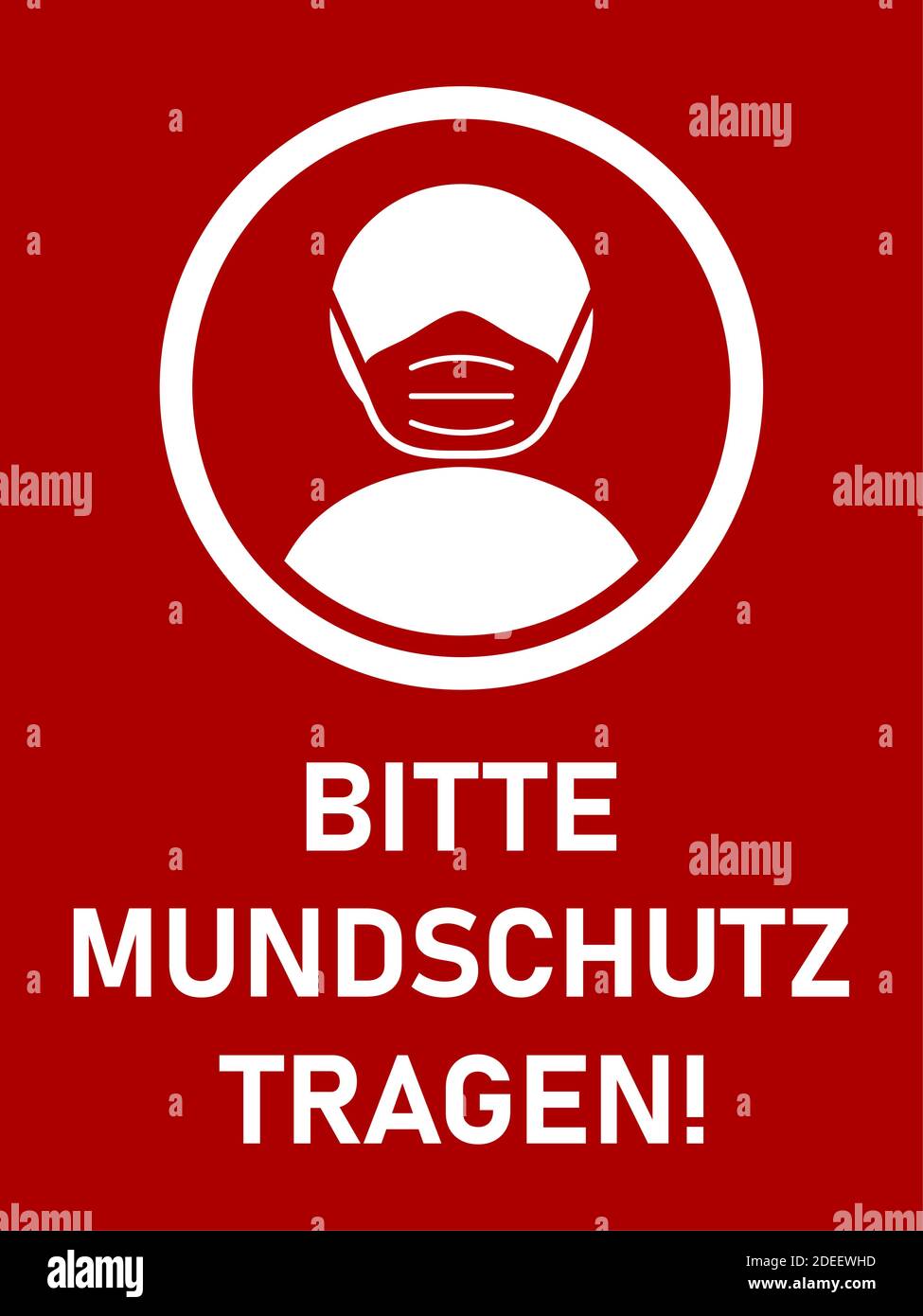 Bitte Mundschutz Tragen ("Please Wear a Face Mask" in German) Vertical  Instruction Icon with an Aspect Ratio of 3:4. Vector Image Stock Vector  Image & Art - Alamy
