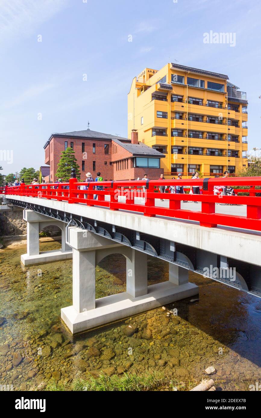 Nakabayashi bridge in Takayama, Japan Stock Photo