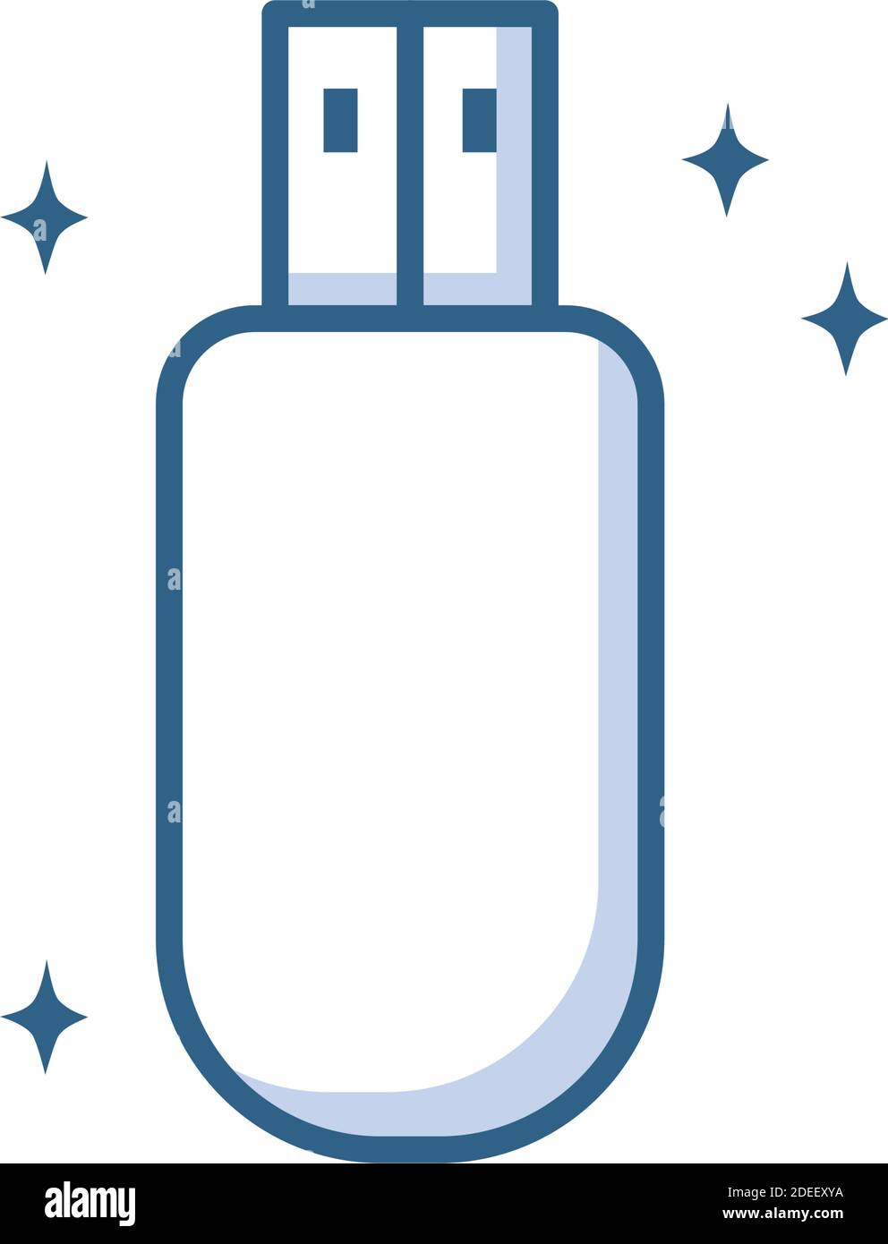 usb flash drive device technology object vector illustration line style