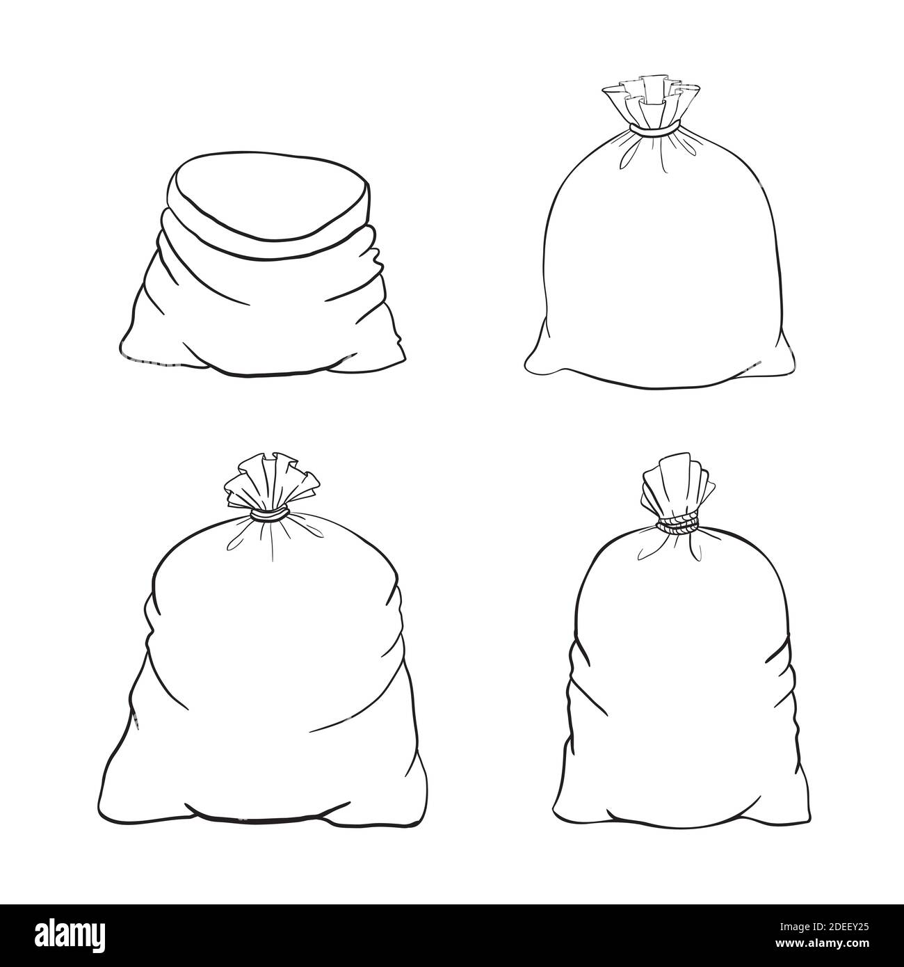 Premium Vector  Canvas bag illustration. large set bags