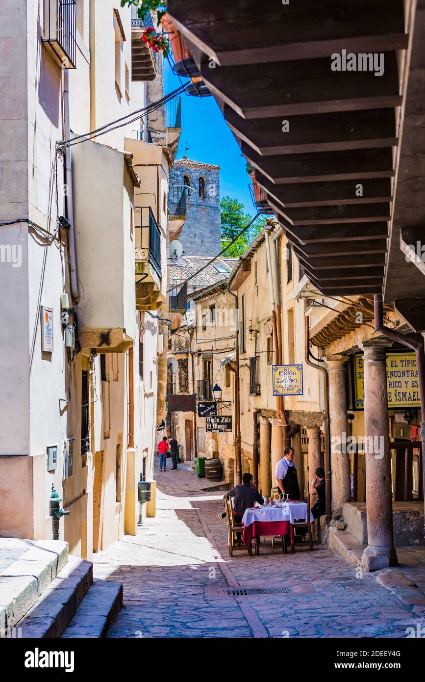 Traditional castilian village hires stock photography