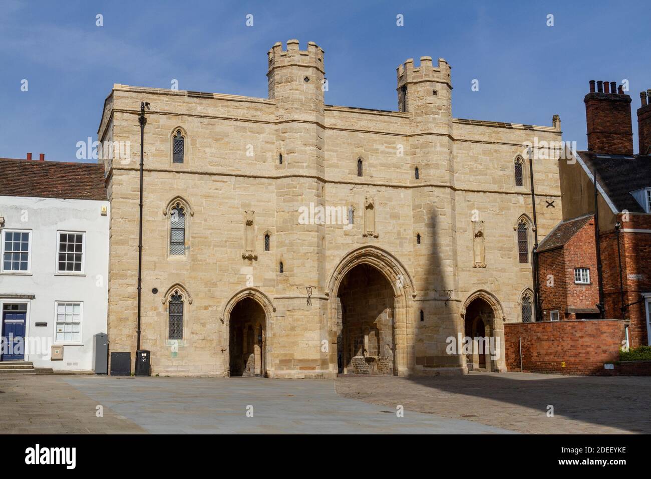 Exchequer Gate (looking west), Lincoln, Lincolnshire, UK. Stock Photo