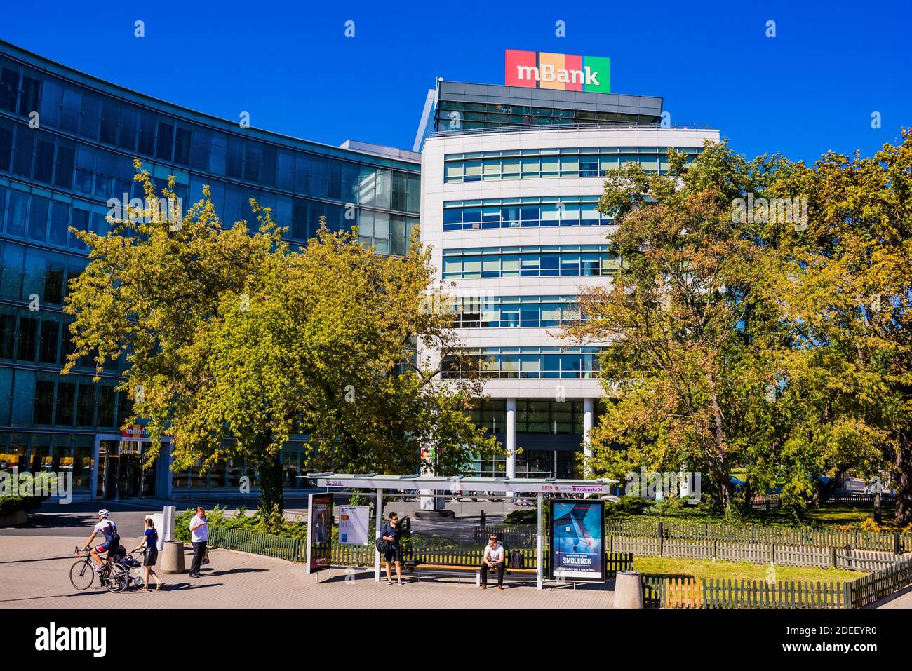 MBANK offices. mBank SA,formerly BRE Bank, set up in 1986, and originally  BRE–Bank Rozwoju Eksportu,Export Development Bank, is Poland's fourth  larges Stock Photo - Alamy