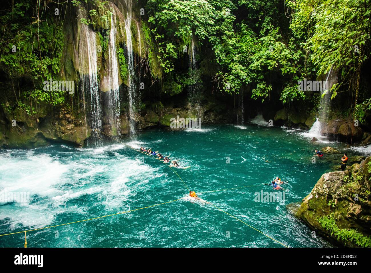 The beautiful Puente de Dios waterfall and cenote, Tamasopo, San Luis
