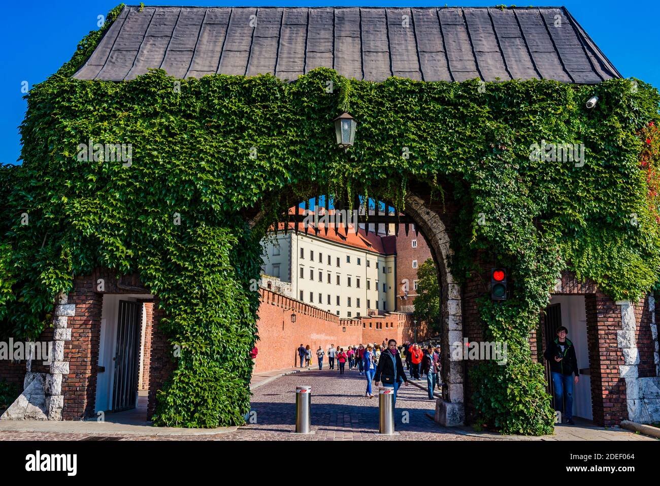 Gateway to Wawel Royal Castle. Cracow, Kraków County, Lesser Poland Voivodeship, Poland, Europe Stock Photo