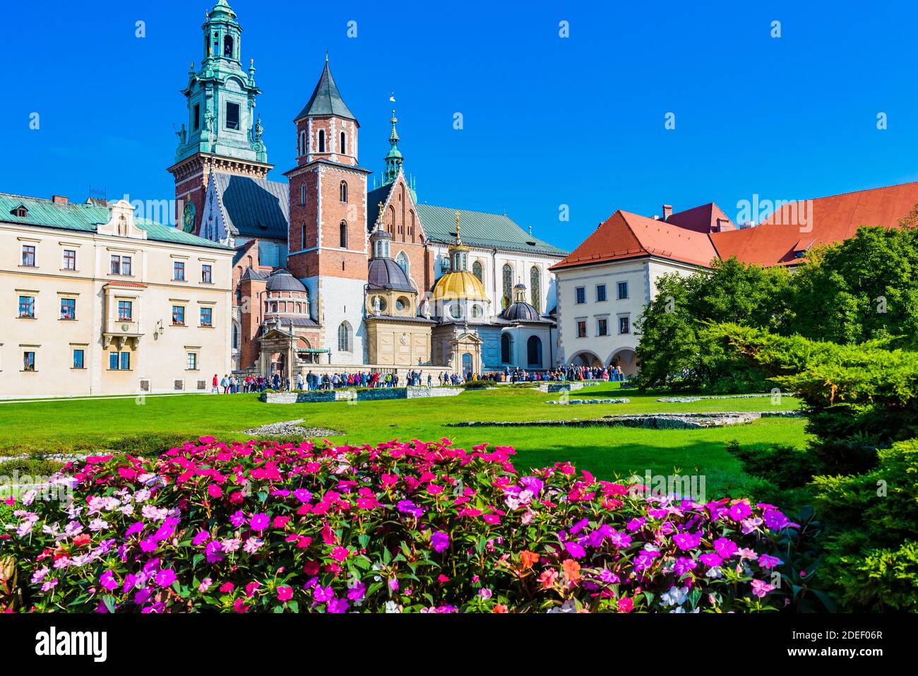 The Wawel Castle Is A Castle Residency Located In Central Krakow Poland Built At The Behest Of King Casimir Iii The Great It Consists Of A Number O Stock Photo Alamy