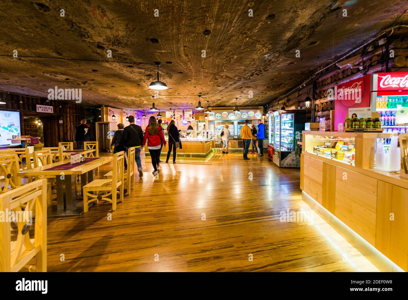 coffee shop inside the salt mine. The Wieliczka Salt Mine in the town