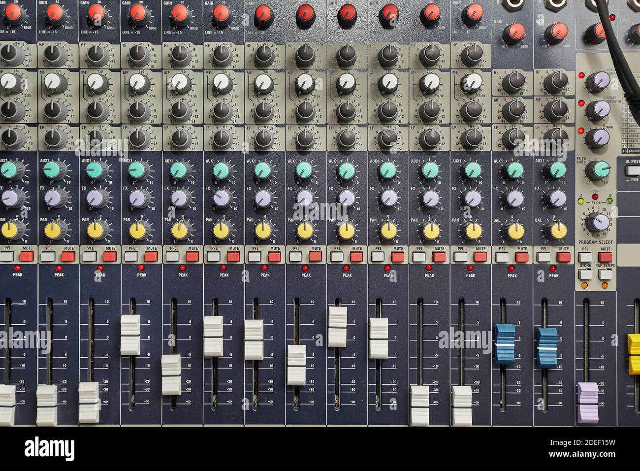 Audio Mixer Board Stock Photo Alamy