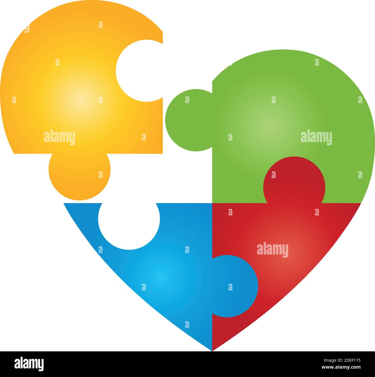 Heart, love, puzzle, logo Stock Vector