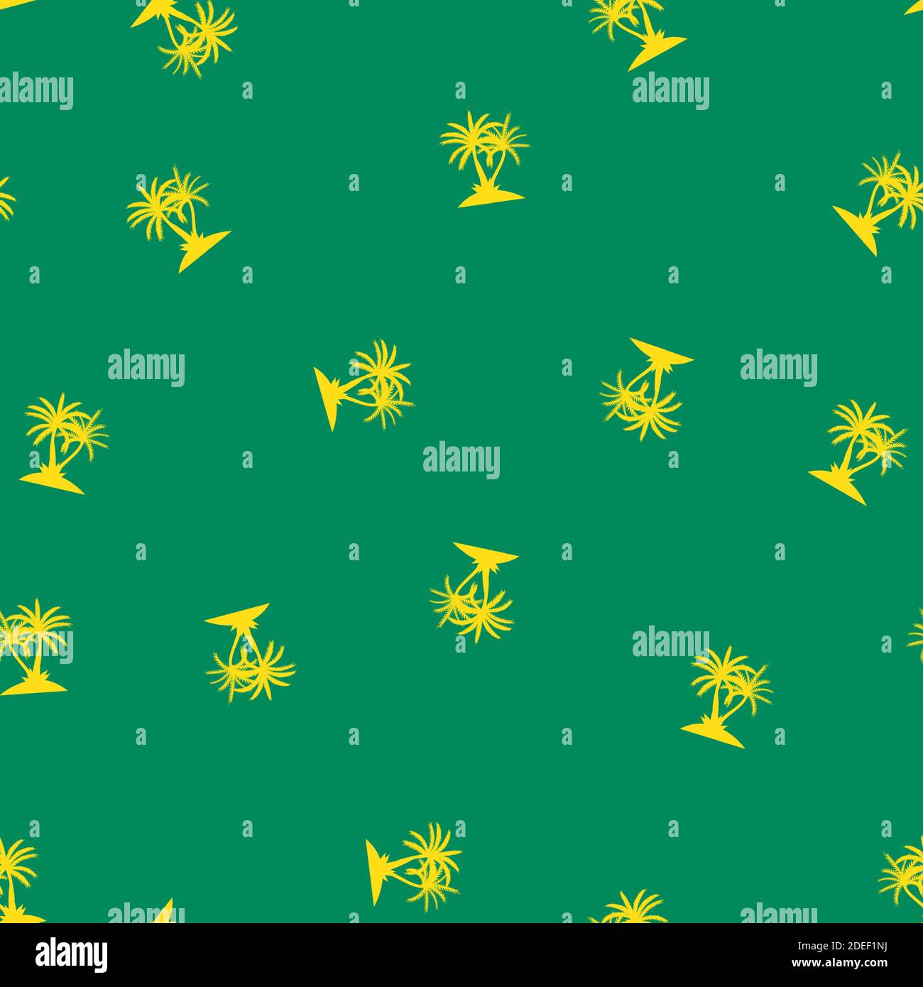 Seamless pattern with anchor and coconut palm tree island. Tropical ...