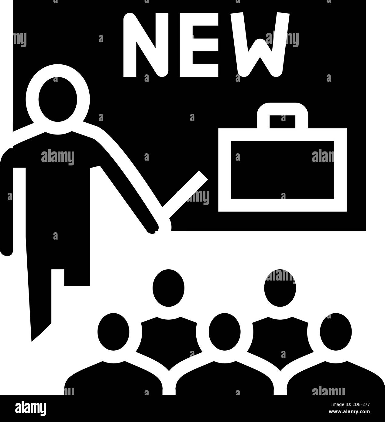 business partnership presentation glyph icon vector illustration Stock ...