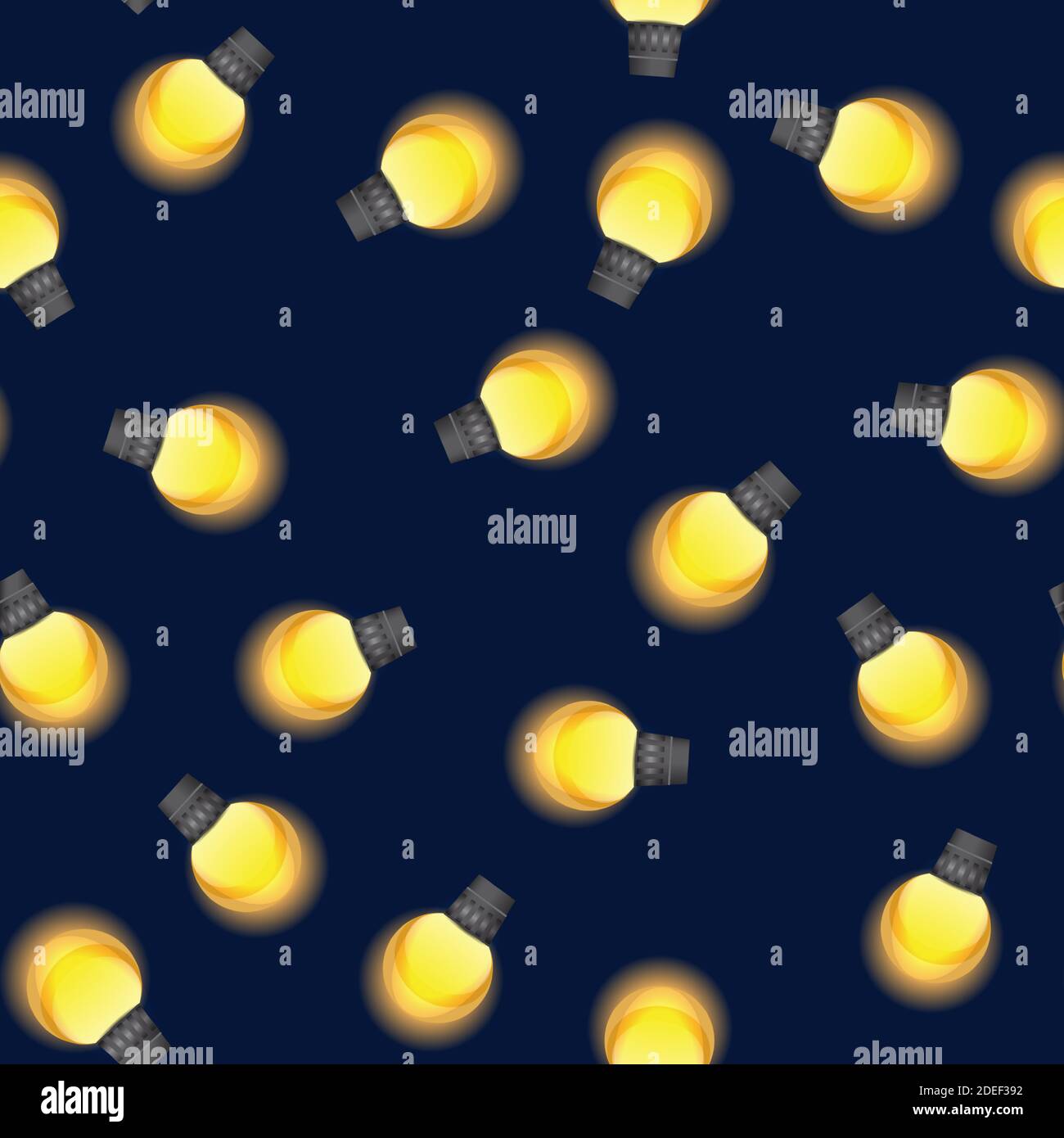 Light Bulb Seamless Pattern Background. Vector Illustration EPS10 Stock Vector