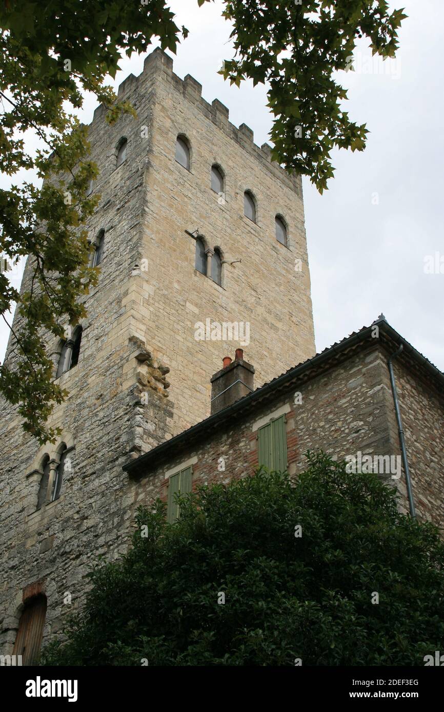 medieval tower (john XXII pope) in cahors infrance Stock Photo