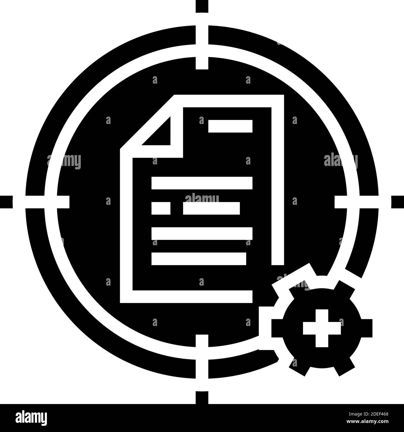 target system file glyph icon vector illustration Stock Vector Image ...