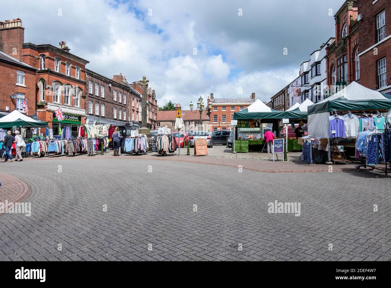 Leek town centre and market Staffordshire United Kingdom Stock Photo