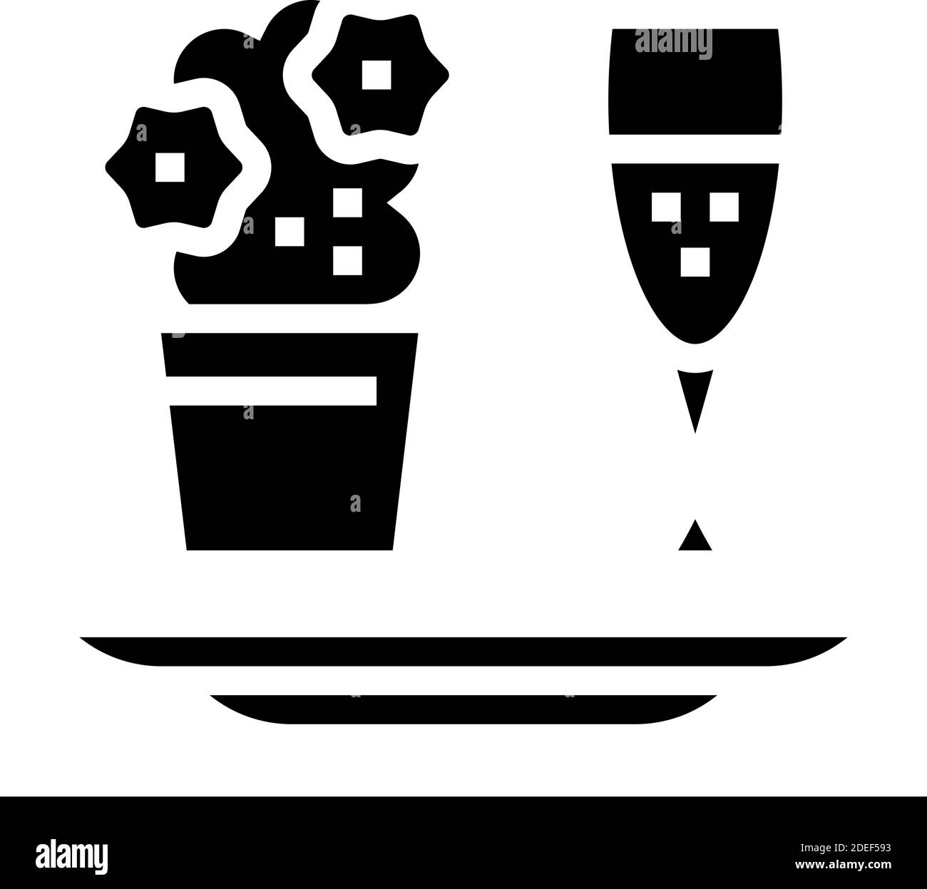 romantic dinner glyph icon vector illustration Stock Vector Image & Art ...